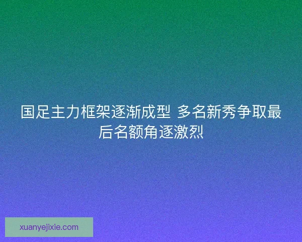国足主力框架逐渐成型 多名新秀争取最后名额角逐激烈
